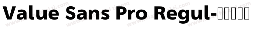 Value Sans Pro Regul字体转换